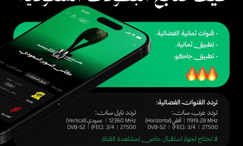جودة لا تقارن.... تردد قناة ثمانية الرياضية على النايل سات وعرب سات لمشاهدة الدوري السعودي مجانا 2025 / 2026