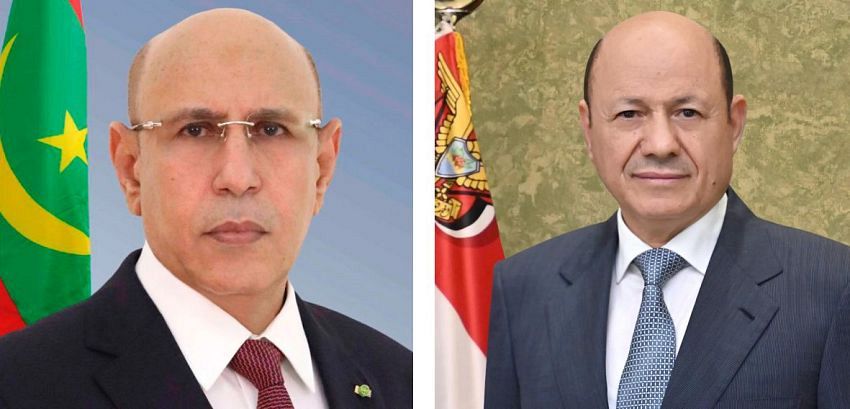 رئيس مجلس القيادة يتلقى برقية تهنئة من الرئيس الموريتاني بالعيد الـ ٦٣ لثورة ٢٦ سبتمبر