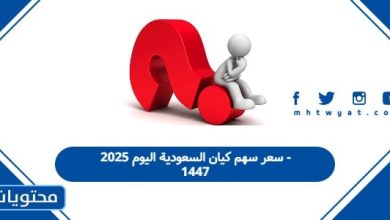 سعر سهم كيان السعودية اليوم 2025 - 1447
