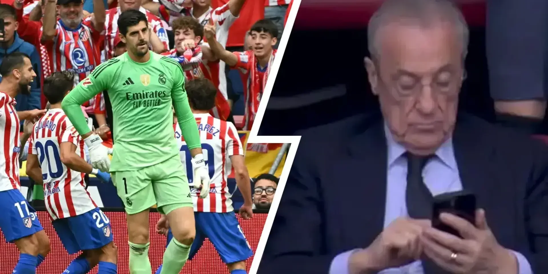 شاهد بالصور.. تحول كبير في رد فعل بيريز أمام أتلتيكو!