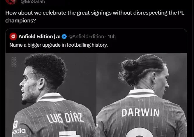 صلاح يرد على التقليل من نونيز ودياز: “أبطال الدوري”