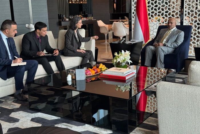 طارق صالح يستقبل السفيرة الفرنسية لدى اليمن