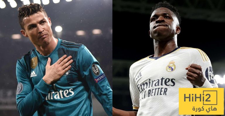 مقارنة بين رونالدو وفينيسيوس في أول 7 مواسم مع ريال مدريد