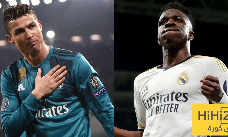 مقارنة بين رونالدو وفينيسيوس في أول 7 مواسم مع ريال مدريد
