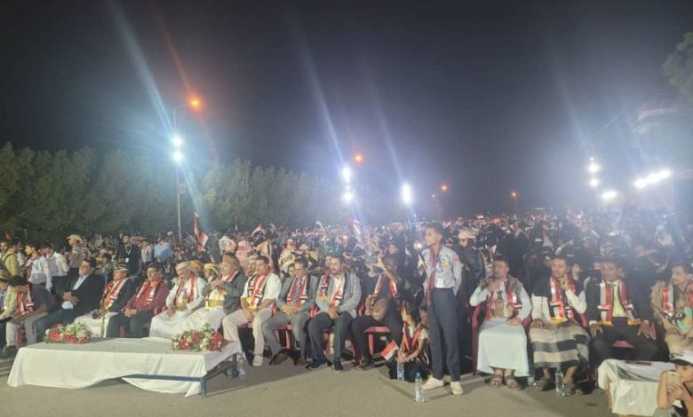 وزارة الشباب والرياضة تنظم مهرجاناً فنياً وخطابياً بمحافظة مأرب احتفاء بأعياد الثورة