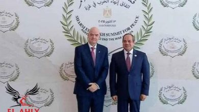الرئيس السيسي يستقبل إنفانتينو في قمة السلام بشرم الشيخ