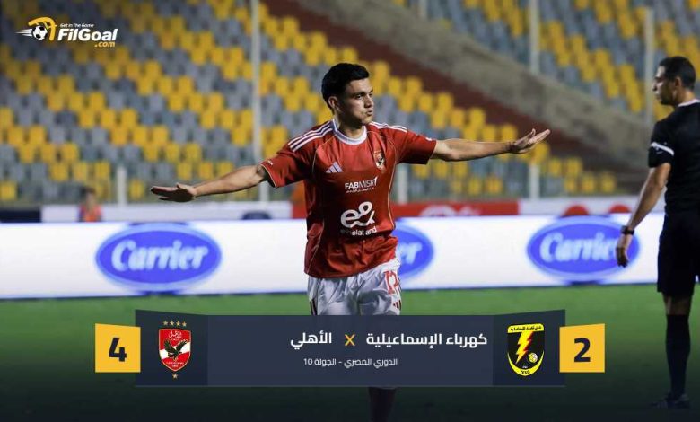 الأهلي يزاحم المصري والزمالك في الصدارة بإثارة الـ 6 أهداف ضد كهرباء الإسماعيلية