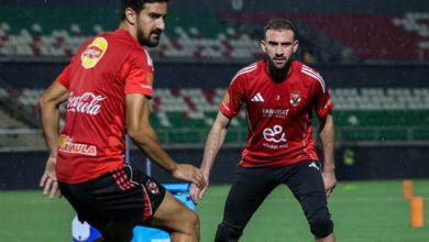 تحت الأمطار الغزيرة.. الأهلي يخوض مرانه الأول في بوروندي