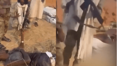 بدم بارد.. مشاهد صادمة لجريح في الفاشر يتوسل لقاتله