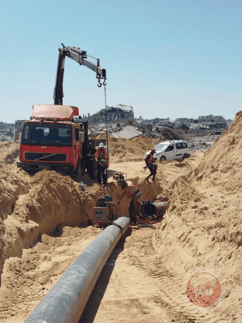 بدء التشغيل التجريبي لخط المياه الرئيسي في محافظة الوسطى
