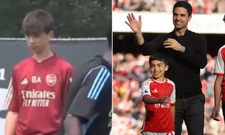 نجل ميكيل أرتيتا يظهر لأول مرة مع أرسنال