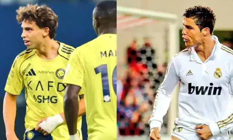 جواو فيليكس يحتفل على طريقة رونالدو الشهيرة مع ريال مدريد