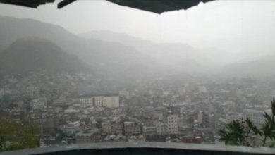أمطار غزيرة بتعز
