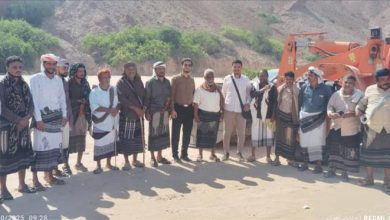 برعاية محافظ شبوة وبحضور مدير عام ميفعة.. تدشين تأهيل قناتي الري لساقتي القطاط والعادية