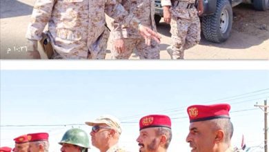 رئيس أركان قوات الشرطة العسكرية يزور فرع مأرب ويشيد بجاهزيته ويشهد عرضًا عسكريًا رمزيًا