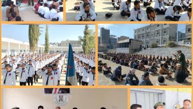 ركن التوجيه المعنوي بقوات الحزام الأمني يافع ينفذ زيارات ميدانية ويلقي محاضرات توعوية في عددٍ من المدارس والقطاعات الأمنية