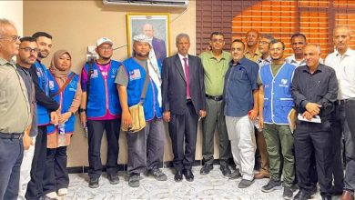 محافظ لحج يبحث مع وفد ماليزي ومؤسسة بصمات مجالات التعاون التنموي والإنساني بالمحافظة