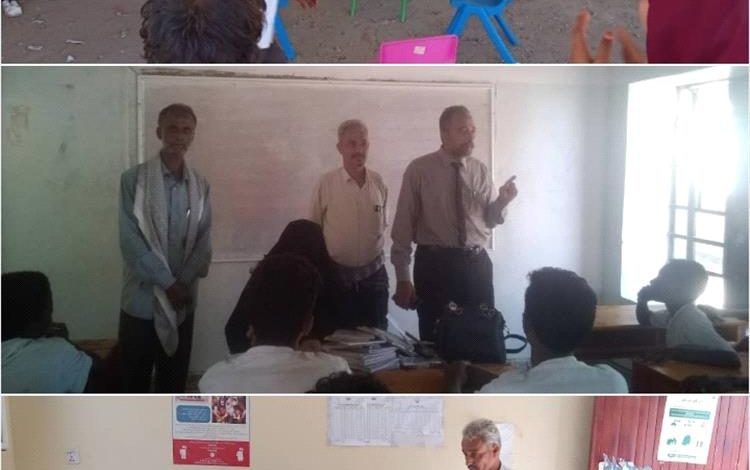 مدير عام تربية أبين يتفقد سير العملية التعليمية في عدد من مدارس م/ خنفر