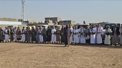وفد من مشايخ ووجهاء الجوف يزور مخيم الشهيد يونس الشريحي ويعلن تضامنه مع أسرته وموقفه الداعم لتحقيق العدالة