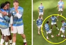 صور: رودريغو يثير الضحك في إحماء الكلاسيكو