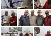 البرنامج التكريمي للشخصيات الوطنية يحتفي بالكاتب الكبير سعيد عولقي في منزله بعدن