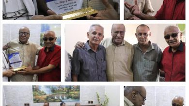 البرنامج التكريمي للشخصيات الوطنية يحتفي بالكاتب الكبير سعيد عولقي في منزله بعدن