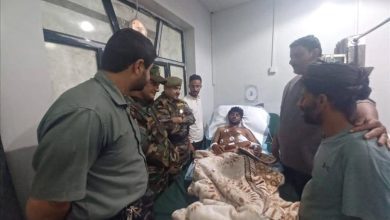 المقدم رياض الشيخ والعميد هاشم السيد يزوران جرحى الكتيبة الأولى احتياط حماية رئاسية في عدن