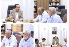 الوزير البكري يلتقي رئيس اللجنة المجتمعية الخاصة بـ تعشيب ملعب البيتي بجعار