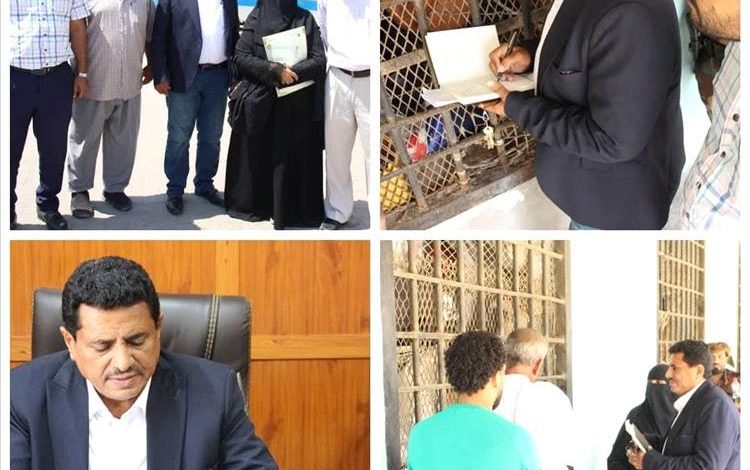 رئيس نيابة استئناف شمال عدن يتفقد السجن المركزي بالمنصورة