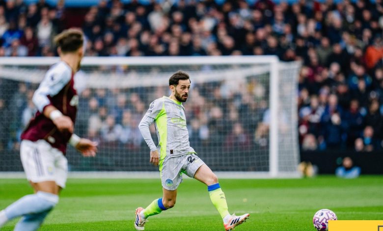 احصائيات الشوط الاول من مباراة السيتي و استون فيلا