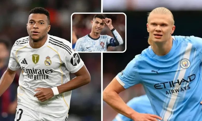 مبابي وهالاند على وشك تحطيم رقم رونالدو القياسي