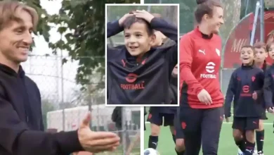 مودريتش قام بزيارة مفاجئة إلى أكاديمية ميلان.. شاهد رد فعل الأطفال!