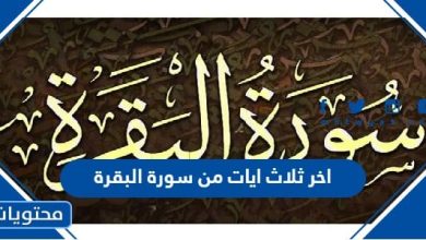 اخر ثلاث ايات من سورة البقرة
