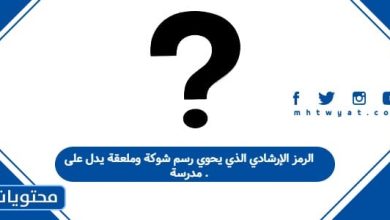 الرمز الإرشادي الذي يحوي رسم شوكة وملعقة يدل على مدرسة
