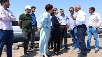 باخبيرة والسفيرة الفرنسية يطلعان على سير مشروع إعادة تأهيل خط الضخ الرئيسي للمياه من بئر أحمد
