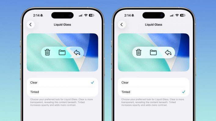 تحديث iOS 26.1 التجريبي يتيح التحكم في تأثير Liquid Glass الجديد