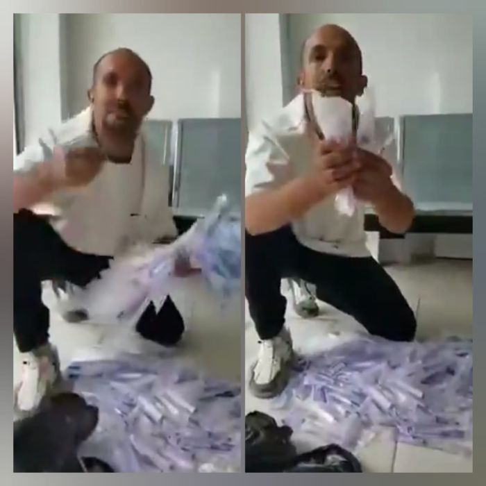 فيديو| مواطن في صنعاء يبكي لعجزه عن شراء دواء لابنته