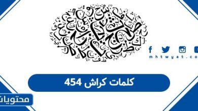 كلمات كراش 454