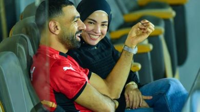 محمد صلاح وزوجته