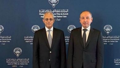 نائب وزير الخارجية يبحث مع مندوب الكويت لدى الأمم المتحدة في جنيف تعزيز التنسيق العربي في المنظمات الدولية