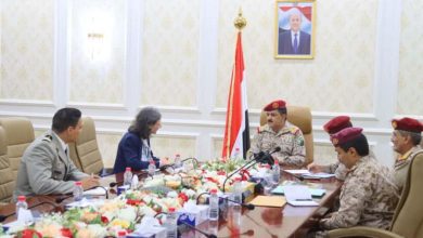 وزير الدفاع يلتقي في عدن السفيرة والملحق العسكري الفرنسي