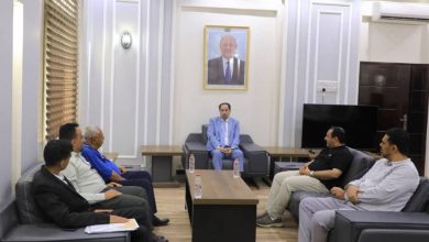 وزير الشباب والرياضة يناقش برامج تأهيل وتدريب شباب الضالع واوضاع نادي عرفان ابين