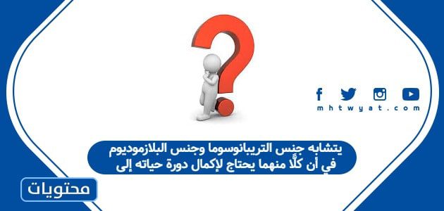 يتشابه جنس التريبانوسوما وجنس البلازموديوم في أن كلًّا منهما يحتاج لإكمال دورة حياته إلى