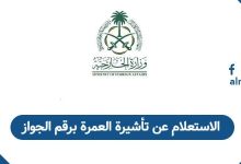 الاستعلام عن تأشيرة العمرة برقم الجواز