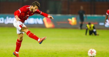 رمضان صبحي بقميص الأهلي = 24 هدفا × 110 مباريات و9 ألقاب