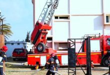 المجمع السكني الذي تعرض للحريق