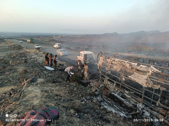 35 قتيلًا و7 مصابين في حادث مروري مروّع بمحافظة أبين