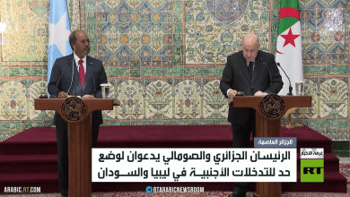 الرئيس الجزائري يستقبل نظيره الصومالي