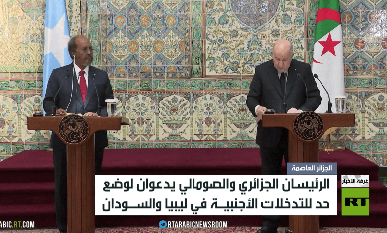 الرئيس الجزائري يستقبل نظيره الصومالي