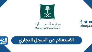 الاستعلام عن السجل التجاري